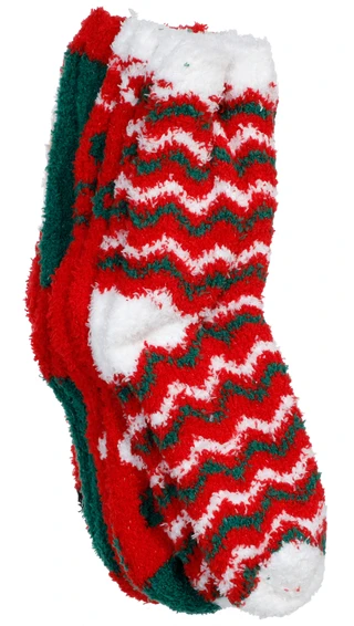 Thumbnail 2: Comfy Threads 4 Pk Cozy Christmas Socks 