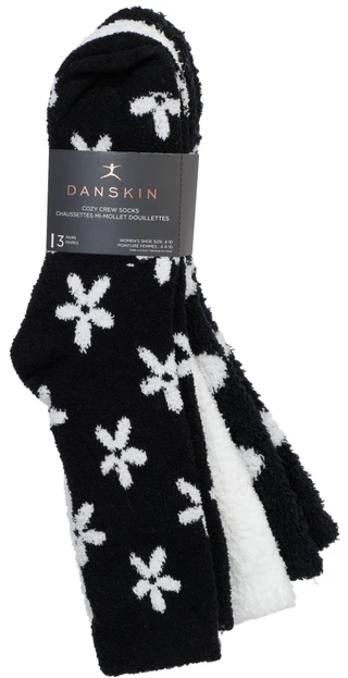 Thumbnail 1: Danskin 3 Pk Cozy Crew Socks 
