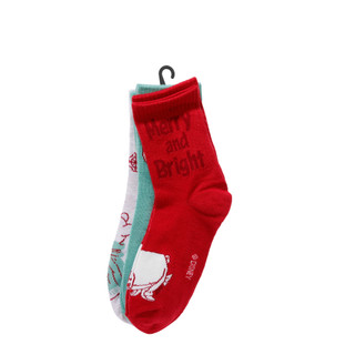 Thumbnail 2: Disney Winnie The Pooh  3 Pk Disney Winnie The Pooh Christmas Ribbed Mid Crew Socks  