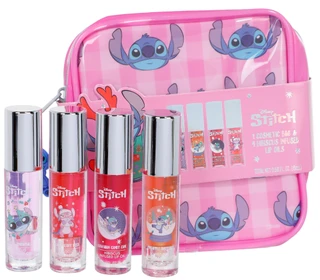 Thumbnail 1: Disney 4 Pk Christmas Hibiscus Infused Lip Oils w/ Cosmetic Bag 