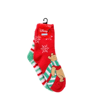 Thumbnail 1: Disney Winnie The Pooh  2 Pk Disney Winnie The Pooh Christmas Cozy Crew Socks  