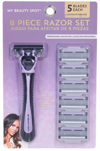 Thumbnail 1: My Beauty Spot 8 Pc Razor Set with Refillable Cartridges  