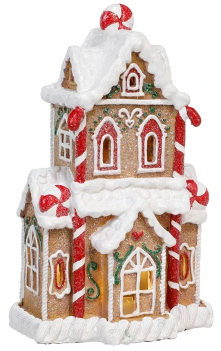 Thumbnail 1: Magical Season 10 in LED Christmas Gingerbread House Accent 