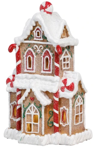 Thumbnail 2: Magical Season 10 in LED Christmas Gingerbread House Accent 