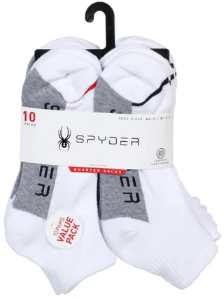 Thumbnail 1: Spyder Men's 10 Pk Cushioned Quarter Socks 