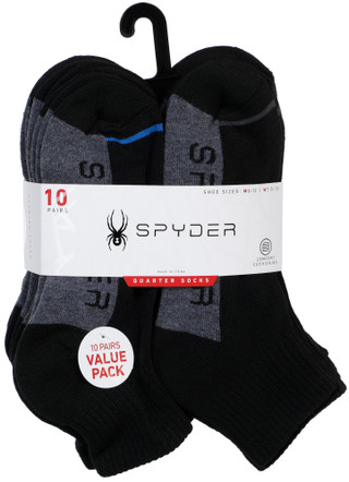 Thumbnail 1: Spyder Men's 10 Pk Cushioned Quarter Socks 