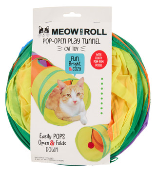 Thumbnail 1: MEOW & ROLL Pop-Open Play Tunnel Cat Toy 