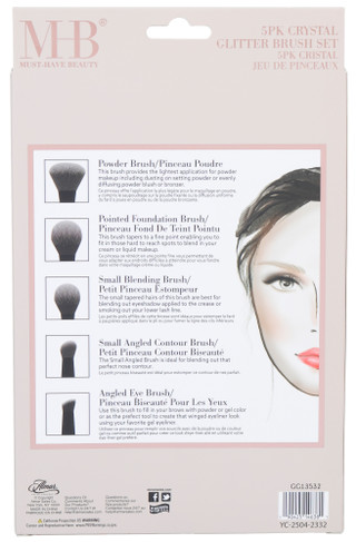 Thumbnail 2: MUST HAVE BEAUTY 5 Pk Crystal Glitter Brush Set 