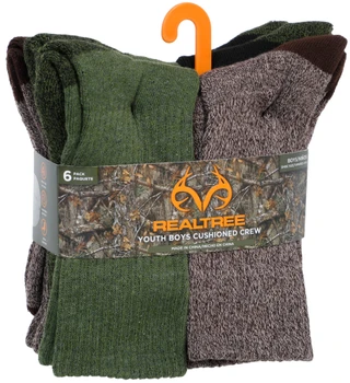 Thumbnail 1: Realtree Boys 6 Pk Cushioned Crew Socks 