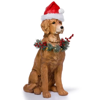 Thumbnail 1: Magical Season 26 In Resin LED Christmas Dog Figurine  
