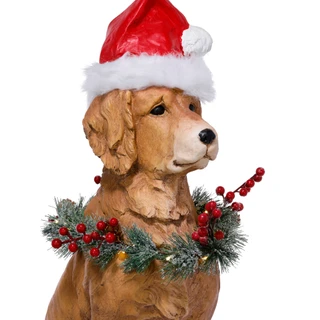 Thumbnail 2: Magical Season 26 In Resin LED Christmas Dog Figurine  