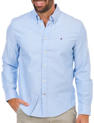 Thumbnail 1: Tommy Hilfiger Men's Long Sleeve Stretch Core Oxford Button Down Shirt 