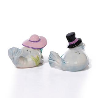 Thumbnail 2: Chubby Mermaids 2 Pc Mermaid Salt and Pepper Shaker Set  