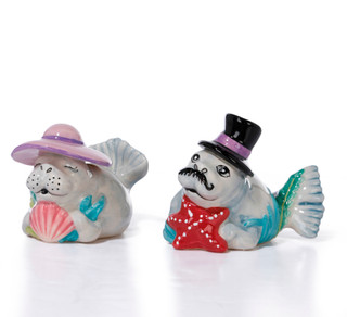 Thumbnail 1: Chubby Mermaids 2 Pc Mermaid Salt and Pepper Shaker Set  