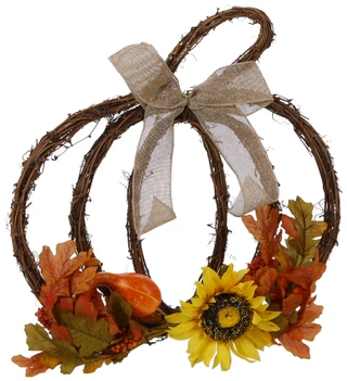 Thumbnail 1: Supreme Silk Harvest Pumpkin Wall Accent  