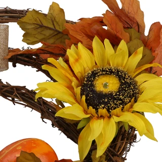 Thumbnail 2: Supreme Silk Harvest Pumpkin Wall Accent  