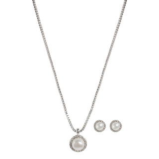Thumbnail 2: Juilliet Silver Plated Pearl Necklace and Earring Set 