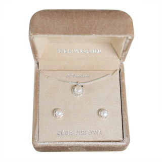Thumbnail 1: Juilliet Silver Plated Pearl Necklace and Earring Set 