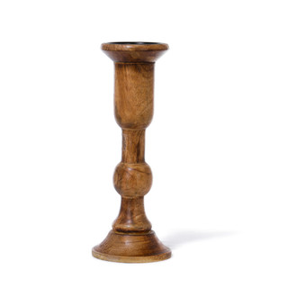 Thumbnail 1: GO HOME 12 In Wood Pillar Candle Holder Decor  