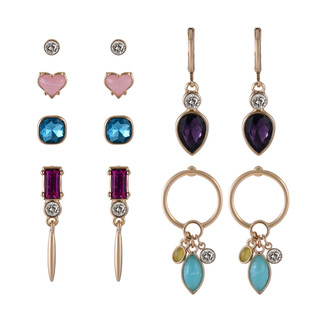 Thumbnail 1: BADGLEY MISCHKA 6 Pr Stud and Drop Earring Set 