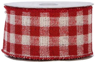 Thumbnail 2: ATELIER 10 Yds Plaid Luxury Decorative Christmas Wire Ribbon  