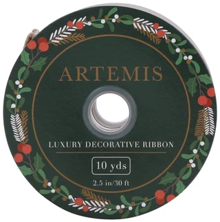 Thumbnail 1: Artemis 10 Yds Luxury Decorative Christmas Wire Ribbon  