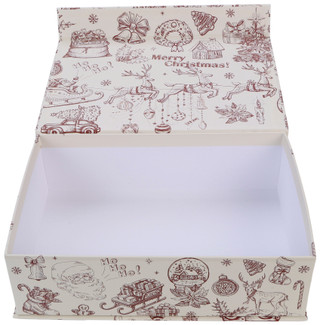 Thumbnail 3: Mosaic  8.5x10.5x4 Merry Christmas Gift Wrap Storage Box  