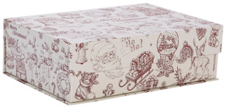 Thumbnail 1: Mosaic  8.5x10.5x4 Merry Christmas Gift Wrap Storage Box  