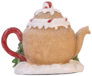 Thumbnail 2: Magical Season 7x8 Resin LED Christmas Tea Cup House Decor  