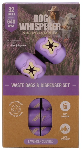 Thumbnail 1: Dog Whisperer 32 Pk Waste Bag Roll and Dispenser Set 
