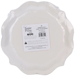 Thumbnail 2: Sugar Plum Party 16 Pk 8 In Christmas Coastal Santa Paper Plates  