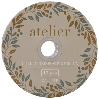 Thumbnail 1: ATELIER 10 Yds Luxury Decorative Christmas Wire Ribbon  