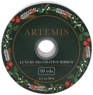 Thumbnail 1: Artemis 10 Yds Luxury Christmas Nutcracker Decorative Wire Ribbon 