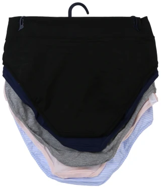 Thumbnail 2: Lands End 5 Pk Women's Tag Free Cotton Comfort Hipster Panties  