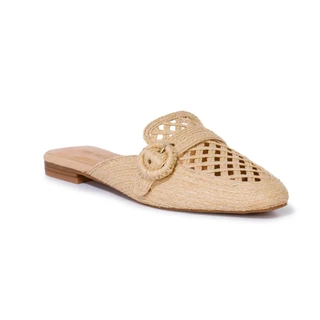 Thumbnail 1: NINE WEST Women's Rafia Loafer Mules 