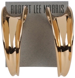 Thumbnail 1: ROBERT LEE MORRIS Women's Sculpted Large Hoop Earrings  