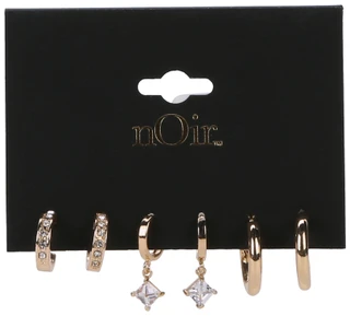 Thumbnail 1: Noir 3 Pk Hug Drop Earrings 
