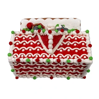 Thumbnail 2: Kurt Adler  8 in. Battery Operated LED Gingerbread House With Cat 