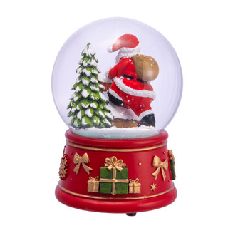 Thumbnail 6: Kurt Adler  100MM Wind-Up Musical Santa With Chimney & Tree Water Globe 