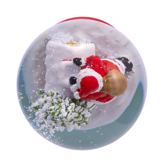 Thumbnail 7: Kurt Adler  100MM Wind-Up Musical Santa With Chimney & Tree Water Globe 
