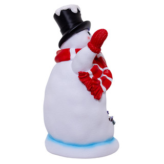 Thumbnail 4: Kurt Adler  Color Changing Lighted USB Snowman With Village Scene 
