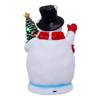 Thumbnail 8: Kurt Adler  Color Changing Lighted USB Snowman With Village Scene 