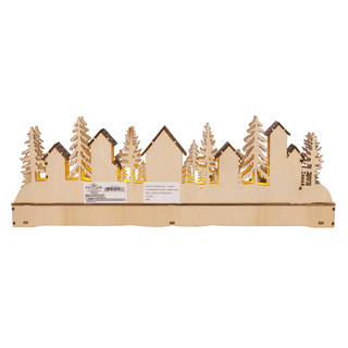 Thumbnail 7: Kurt Adler  17.7 in. LED Lighted Village Scene With Calendar 