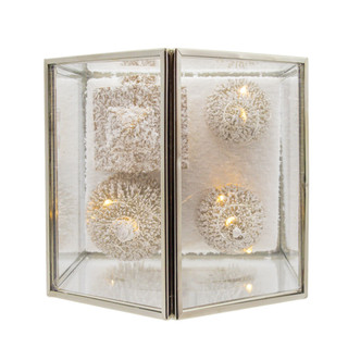 Thumbnail 6: Kurt Adler  LED Lighted Glass Lampshade House With Small Church & Tree 