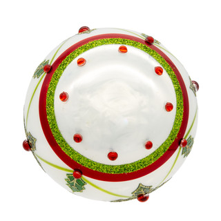 Thumbnail 2: Kurt Adler 6 Pc. Glass White, Red & Green Holly Berry Ball Ornament Box 