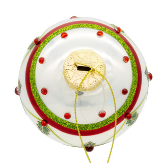 Thumbnail 3: Kurt Adler 6 Pc. Glass White, Red & Green Holly Berry Ball Ornament Box 