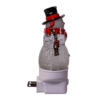 Thumbnail 2: Kurt Adler Snowman Red Scarf & Cardinal Glitter LED Night Light 