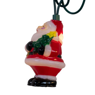 Thumbnail 7: Kurt Adler 9 Ft. ' UL 10L Clear LED Santa With Christmas Tree Light Set 