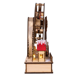 Thumbnail 5: Kurt Adler  Battery Operated Warm White LED Ferris Wheel With Santa 