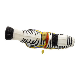 Thumbnail 4: Kurt Adler  Bellissimo Glass Zebra Carousel Ornament 